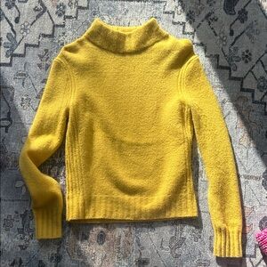 J. Crew Vibrant Yellow Cowl Neck Sweater